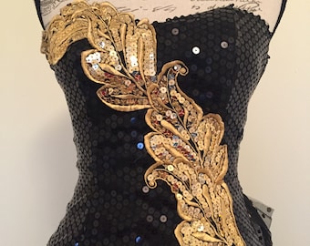 black and gold dress for party