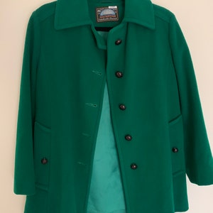 Mackintosh Peacoat, Vintage Wool Coat, Women’s Jacket, Pure Wool, Green Coat, Made in the USA