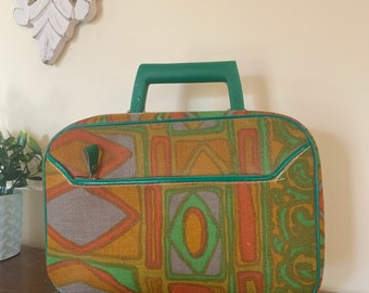 Vintage lunch box, vintage luggage, mini carry on