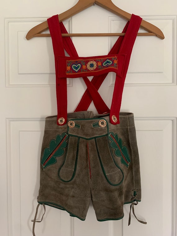 Overalls, Kids Vintage, Suede Lederhosen