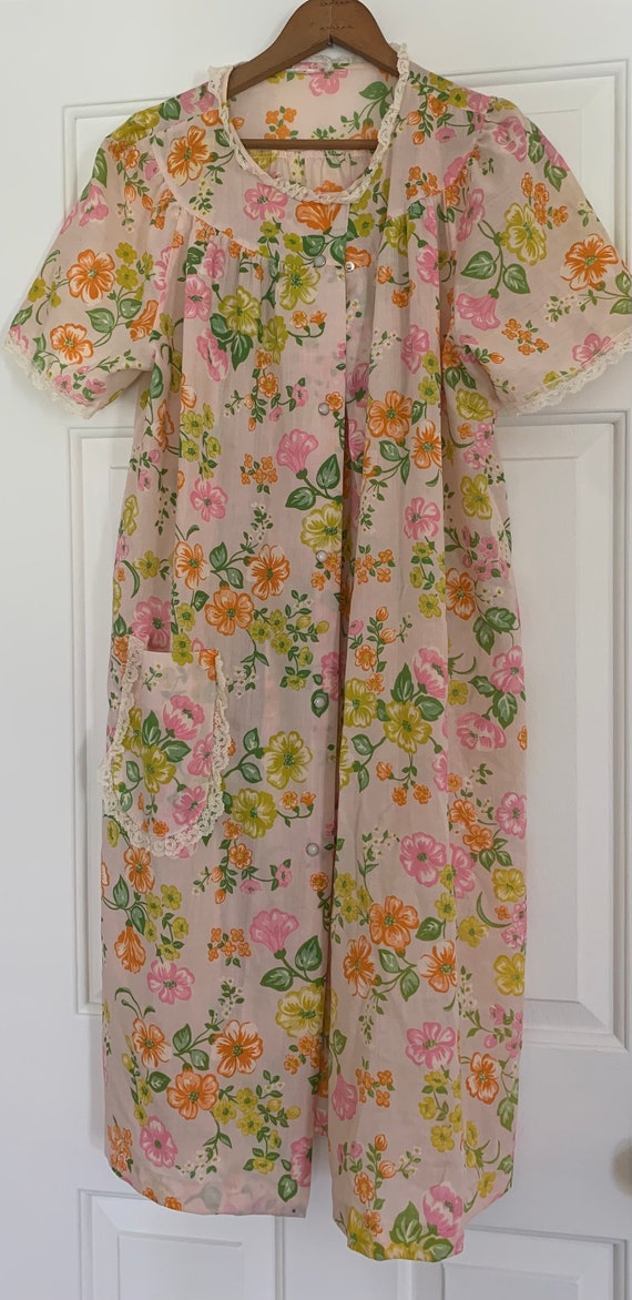 Nightgown, floral, House dress, vintage nighty