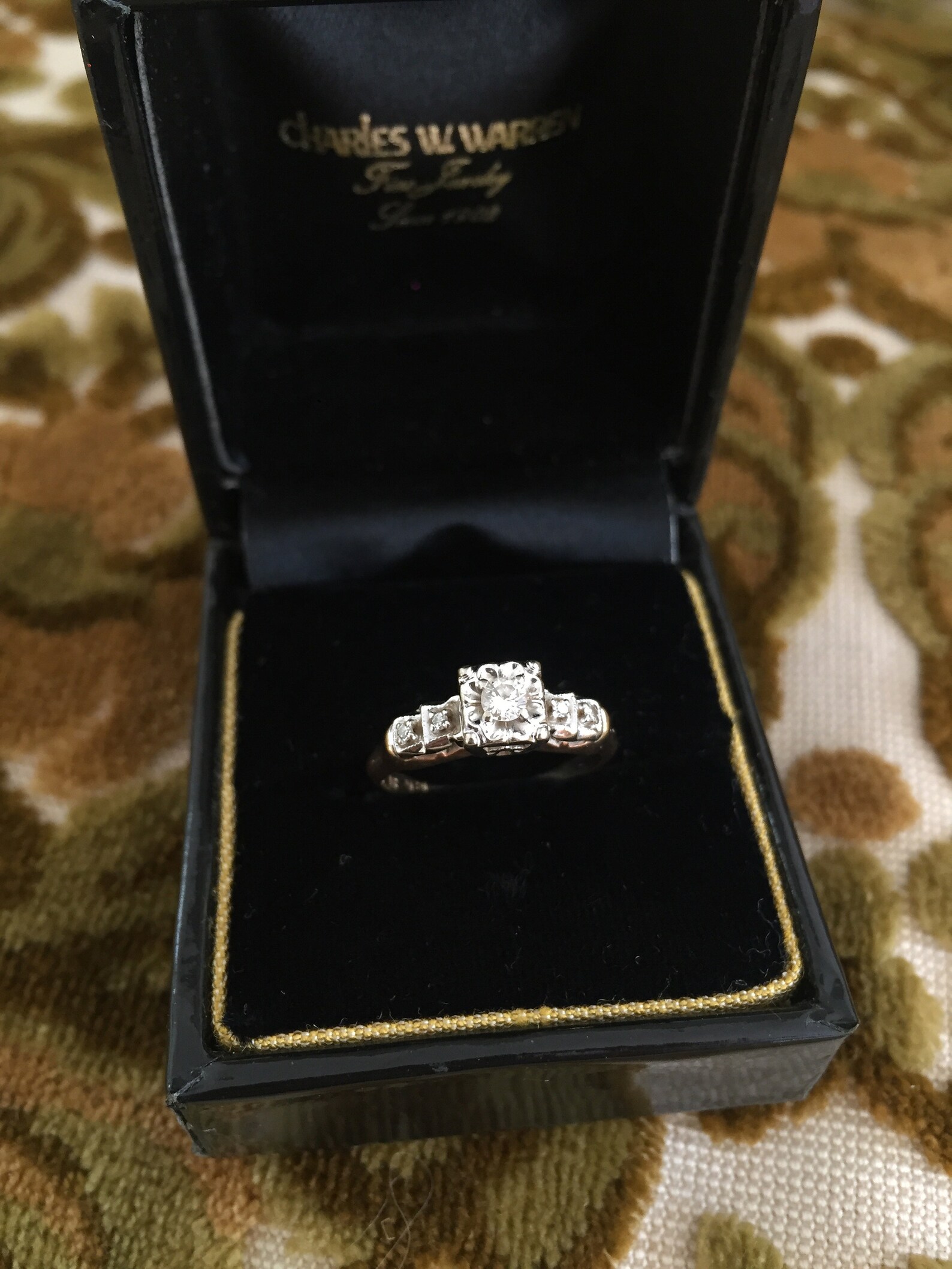 Wedding Ring Estate Wedding Ring Engagement Ring Yellow Etsy