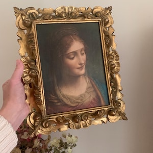 Art, vintage decor, gold frame