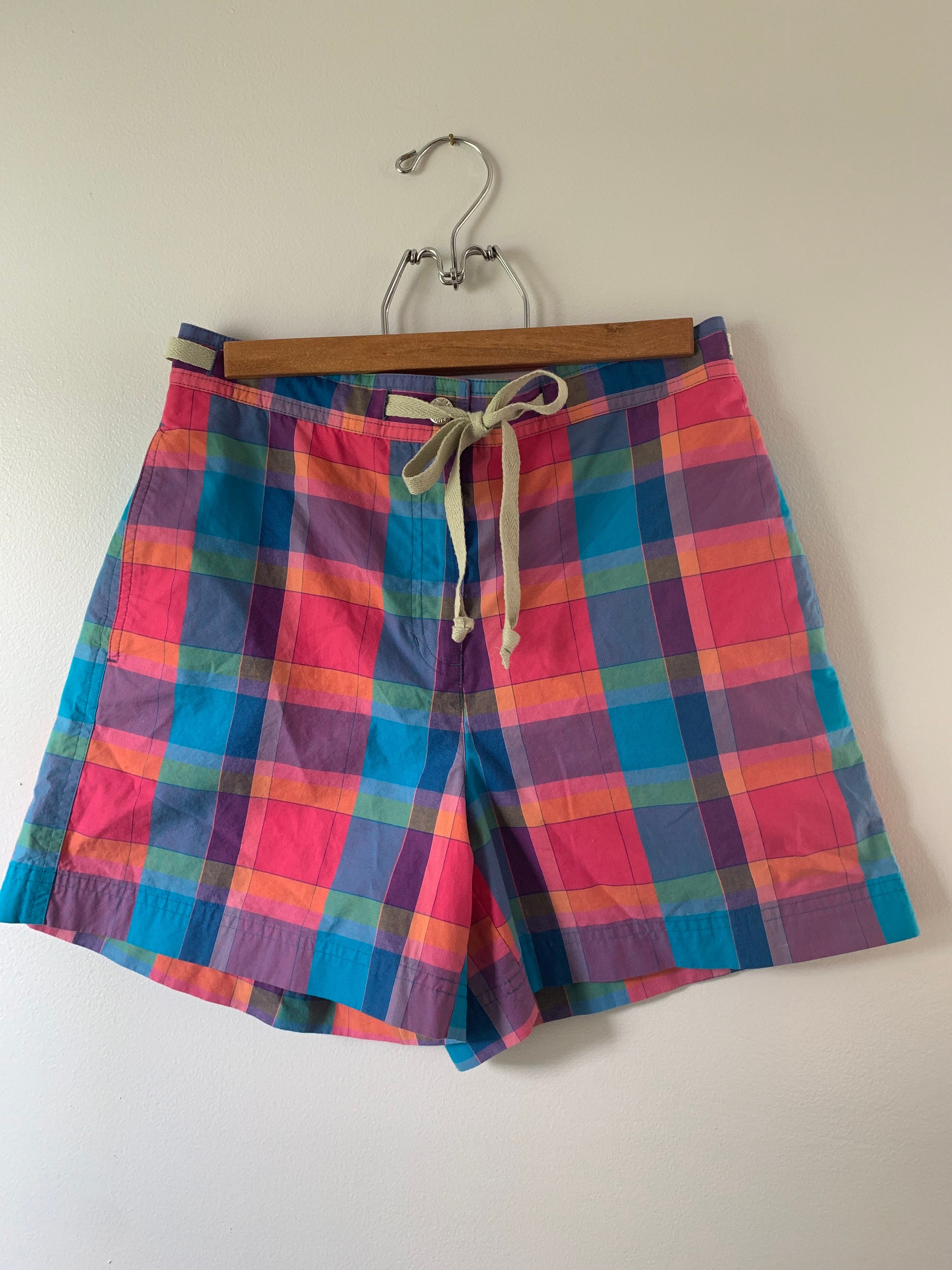 Ralph Lauren Shorts Plaid Shorts long Shorts Colorful | Etsy