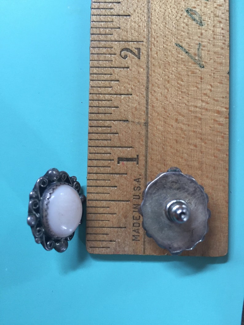 Earrings Ring Sterling Silver Mother of Pearl Pendant