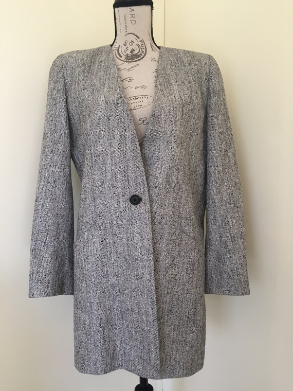 Blazer, Silk Blazer, Vintage Clothing, Oversized B