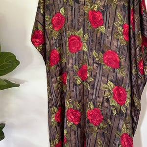 Rose dress, vintage dress, Mumu, long dress, summer dress