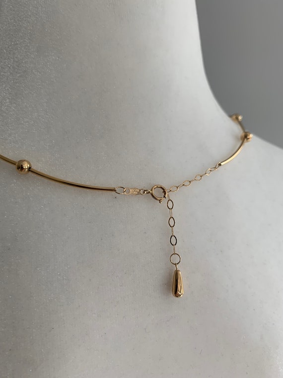 14k gold necklace, vintage necklace, gold jewelry - image 2