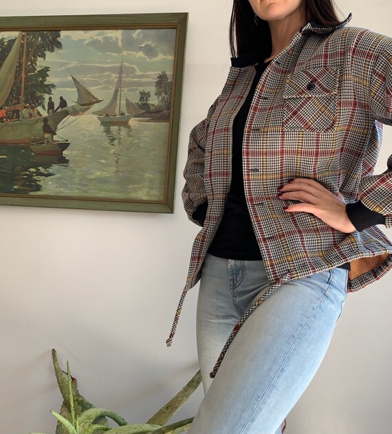 vintage plaid jacket fall Gem