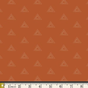 Dusk Zircon PREMIUM COTTON Burnt Orange Fall Art Gallery Fabrics 100% Premium Cotton Quilting Mask Halloween Pumpkin Spice Orange Triangles