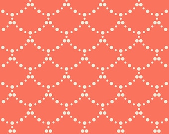 AGF PREMIUM COTTON Fabric Art Gallery Fabrics Ripples Coral Fabric 100% Premium Cotton Quilting Fabric Coral Ripples
