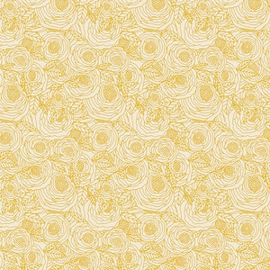 AGF KNIT Yellow Floral Cotton Fabric Jersey Knit Art Gallery Fabrics Yellow Primrose Fabric Stretch Fabric Primrose Field Light Knit Fabric