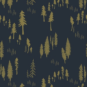 Timberland Woodlands AGF KNIT Cotton Spandex Fabric Jersey Art Gallery Woodlands Boy Knit Fabric AGF Wilderness Mustard Knit Fabric Outdoor