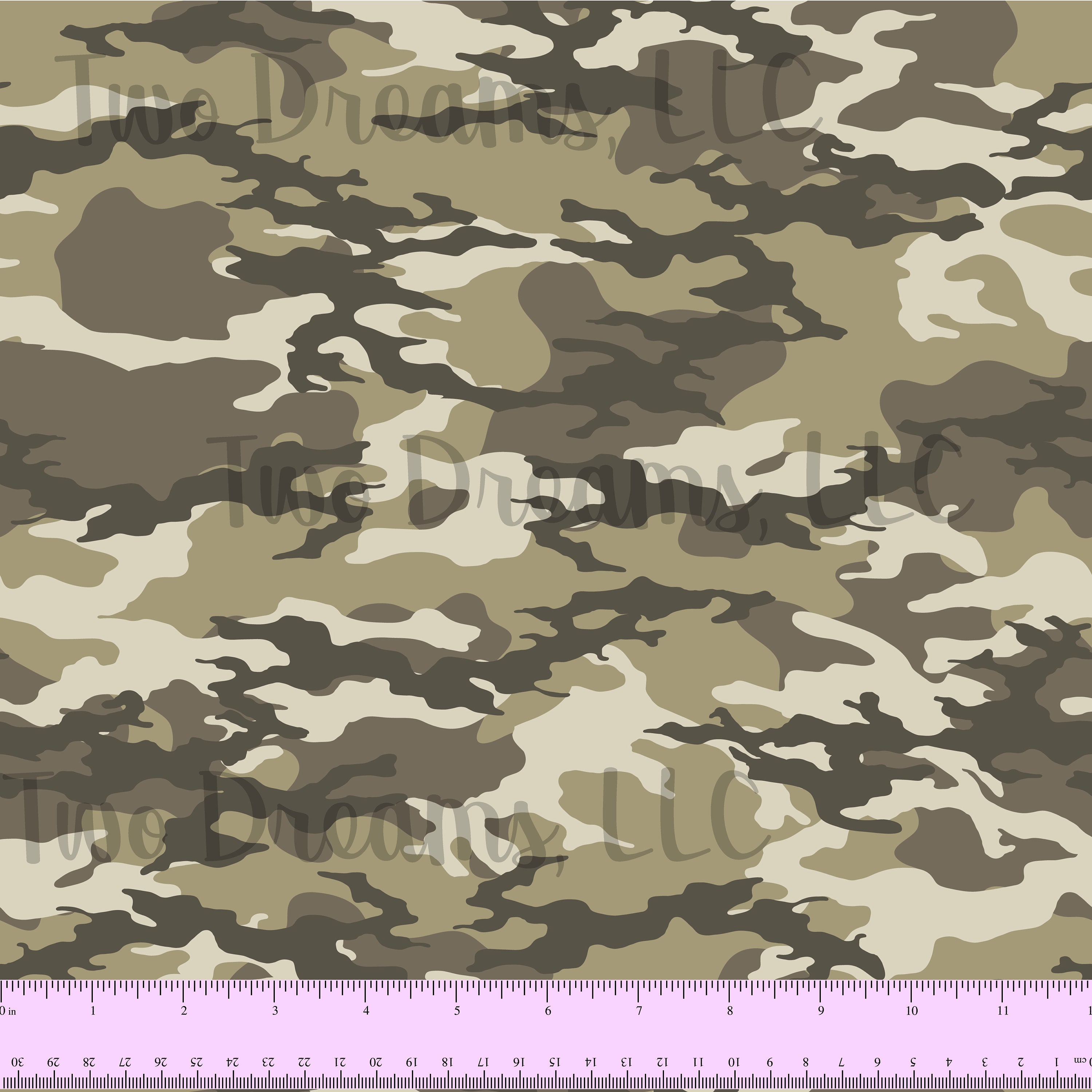 100% COTTON Light Camouflage Green Tan Boy 60 Inches WIDE