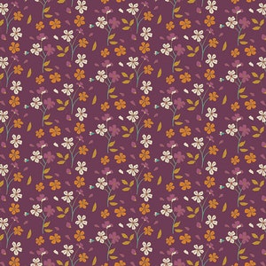 Cozy Ditzy Plum AGF PREMIUM COTTON Plum Fall Floral Art Gallery Fabrics 100% Premium Cotton Quilting Fabric Mask Fabric Jewel Autumn Vibes