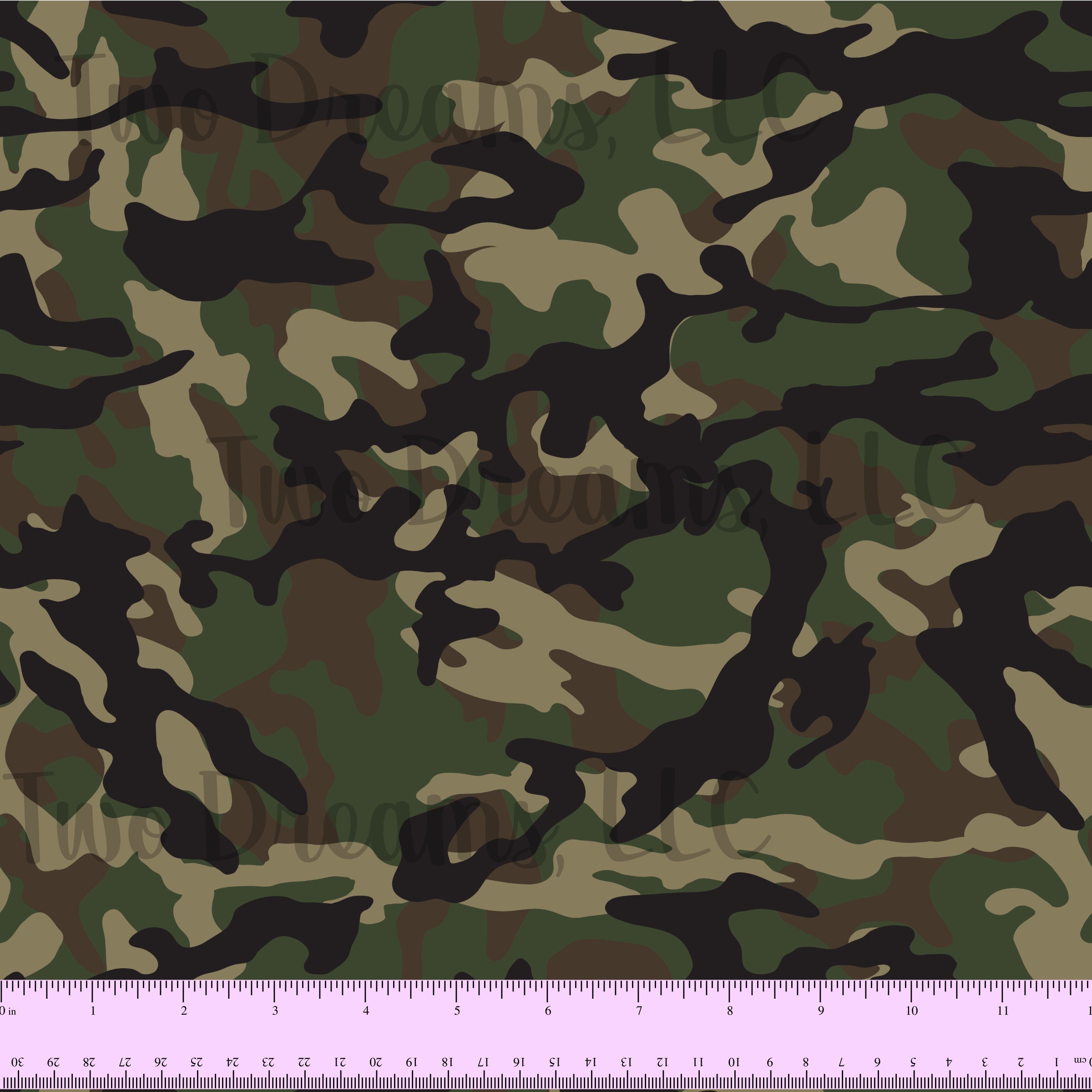 100% COTTON Forest Camouflage Green Brown Black Boy 60