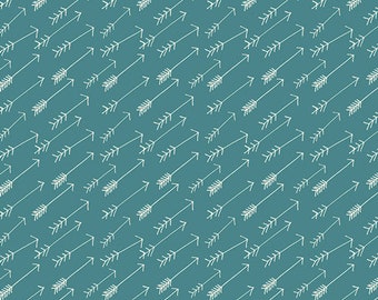 Adventure Springs AGF PREMIUM COTTON Teal Arrows Art Gallery Fabrics 100% Premium Cotton Quilting Boy Mask Fabric Hello Bear Boyish Arrow