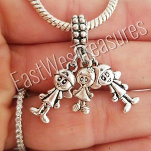 Charm of Children Grandchildren Kids, Boy Girl Charm, Charm for Pandora, Bracelet Necklace Keychain with 1 2 3 4 5 6 7 8 kids Grandkids