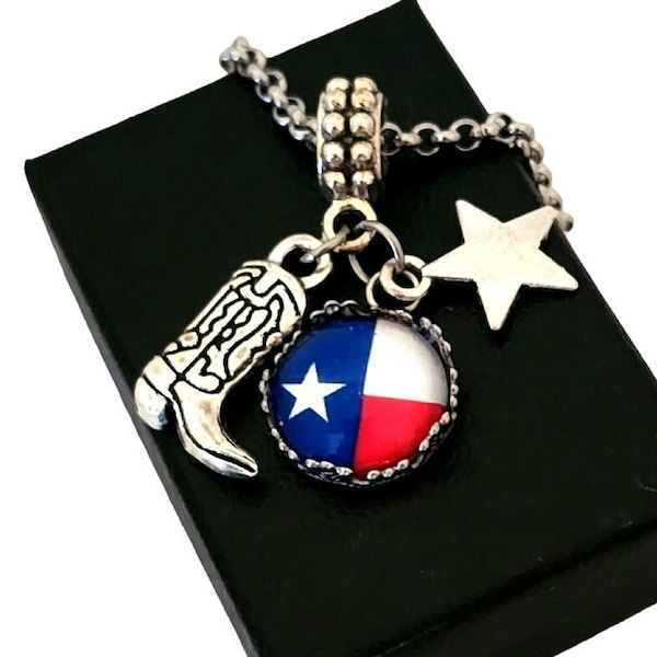 Texas Theme Charm Bracelet Necklace Keychain for Pandora