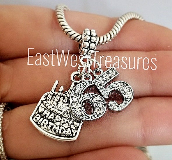 65th Birthday Jewelry Gifts for Women Number 65 Birthday Cake Charm Charm Bracelet Necklace Keychain Jewelry for 65 Year Old Etsy