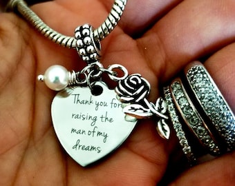 Mother In Law Gift for Mother of Groom Charm Bracelet Necklace , Mother's day gift for Mother in Laws