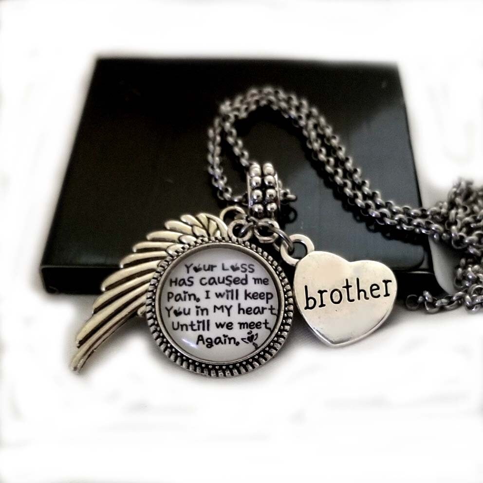 Memorial necklace for best sale brother