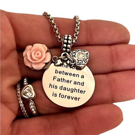 Daughter Necklace, Father Daughter Necklace, Dad Gifts, Beautiful Over –  Rakva