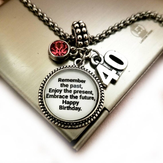 40th Birthday Gift for Women, Turning 40 Gifts, Number 40 Jewelry