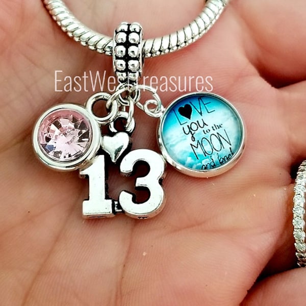 Girls Happy 10th 11th 12th 13th 14th 15th 16th 17th 18th Birthday Charm Bracelet Necklace For Pandora