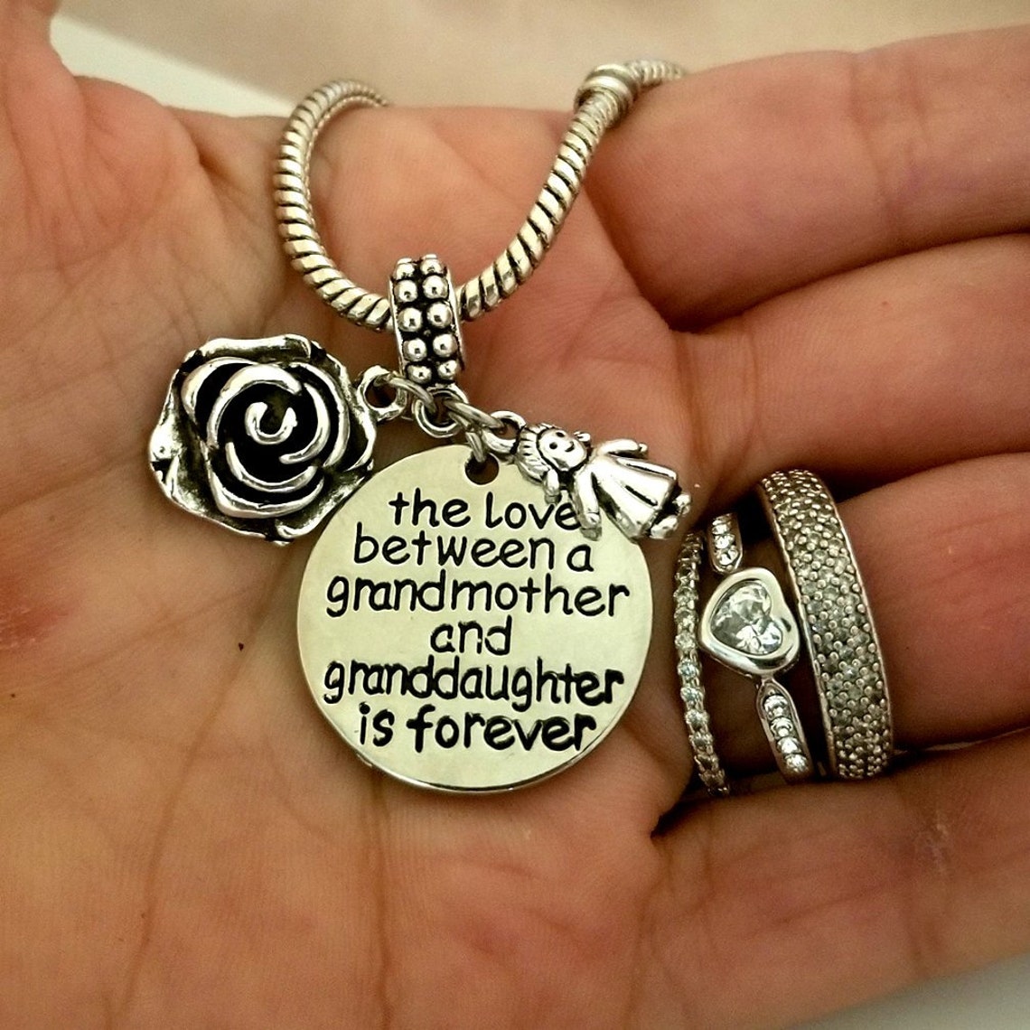 Grandmother Granddaughter Jewelry Gift Charm Bracelet Etsy