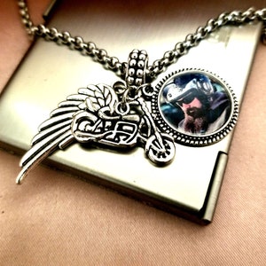Custom Biker Memory Memorial Gift Charm Necklace peraonalized with Photo Picture after loss Motorcycle Bike Rider Remembrance Men Women
