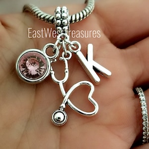 Stethoscope Charm Bracelet Necklace Personalized jewelry gift for Women