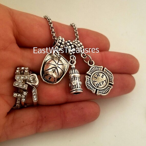 Firefighter necklace for best sale her