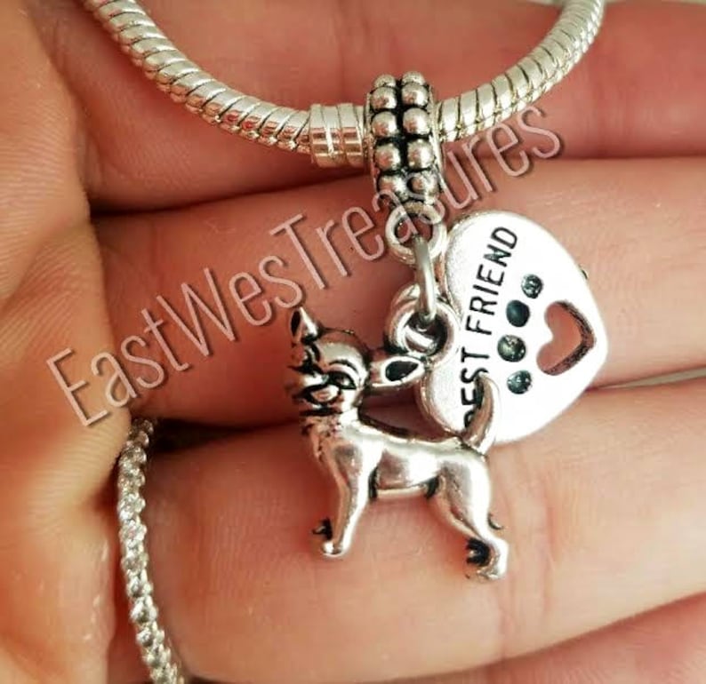 Gifts for Her Chihuahua Silver Charm Pendant Necklace Friend Gift Dog Lover