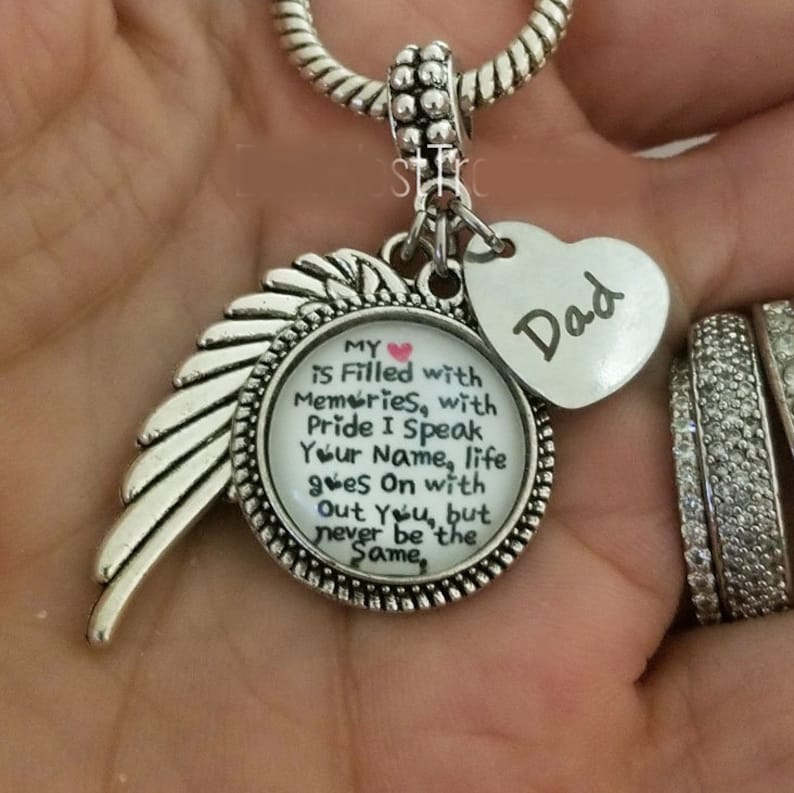 Dad Memorial Sympathy Gift for Grieving Daughter Charm Etsy