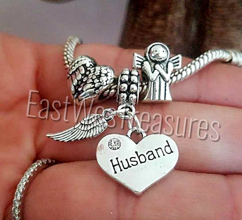 Husband Loss memorial charm bracelet Grief Sympathy Etsy
