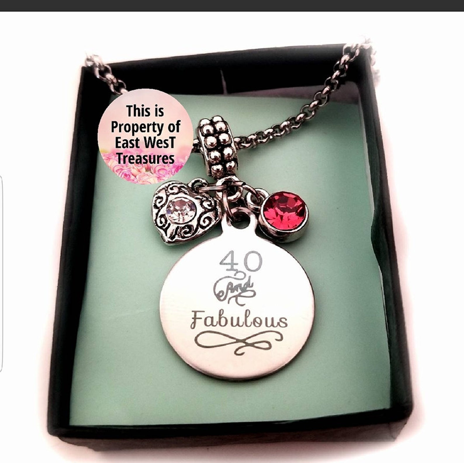 Happy 40th Birthday Jewelry Gift for Women 40 Bday Charm With  Etsy