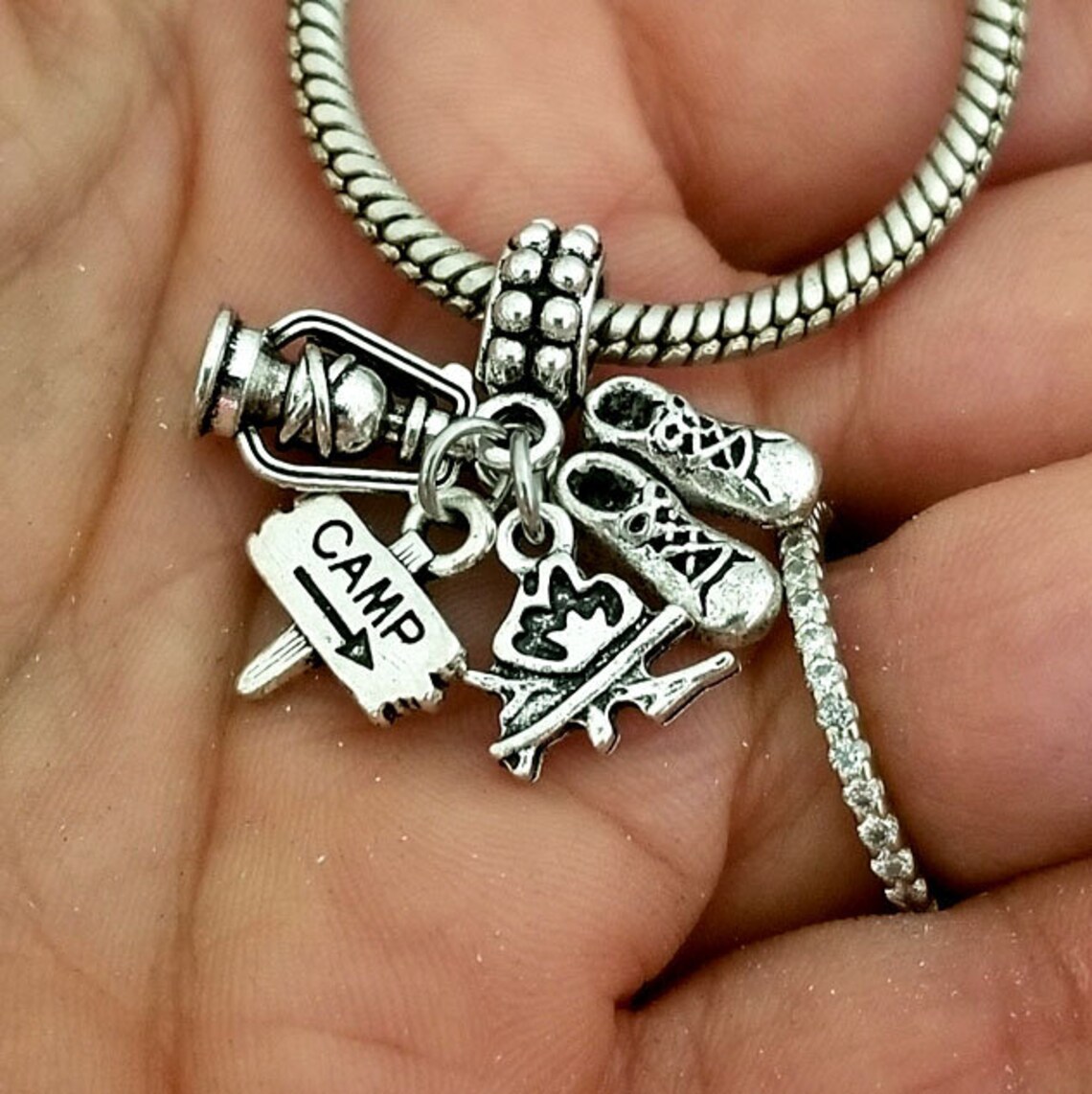 Camp Camper Camping Girls Scout Gift Charm for Pandora Charm Etsy