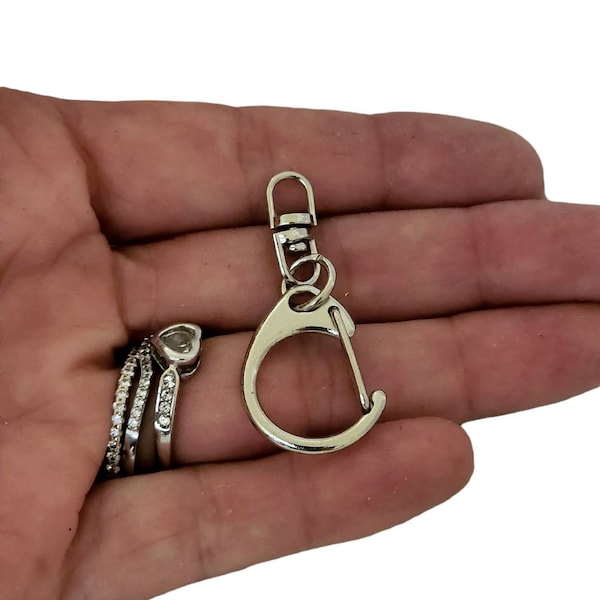 Swivel Clasp Claw, Large Lobster Claw, For Charms Pendants, for Bracelet Necklace Keychain and Dog Tags, For Wax Stamped Charms