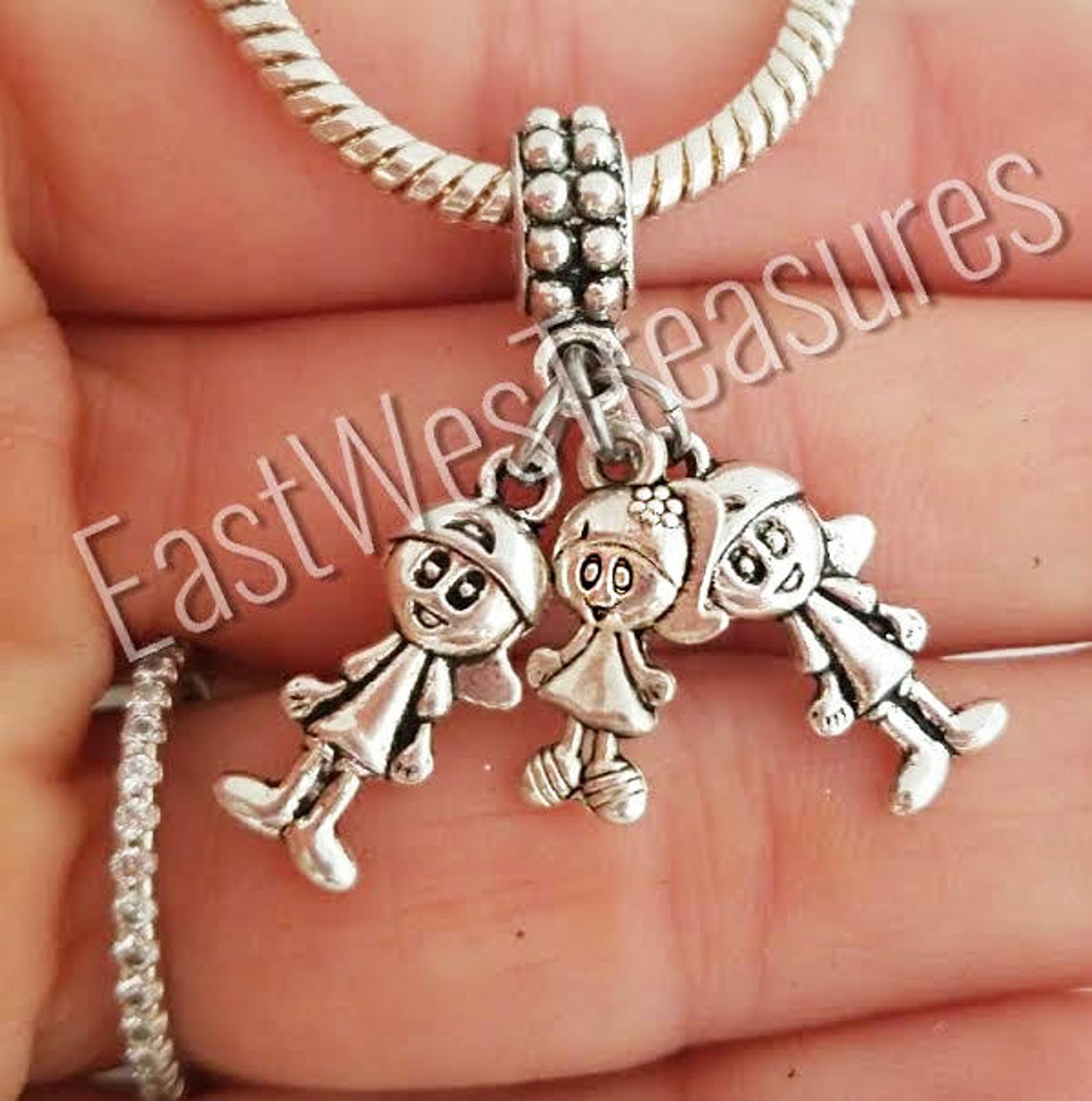 Charm of Children Grandchildren Boy Girl Charm Bracelet Etsy