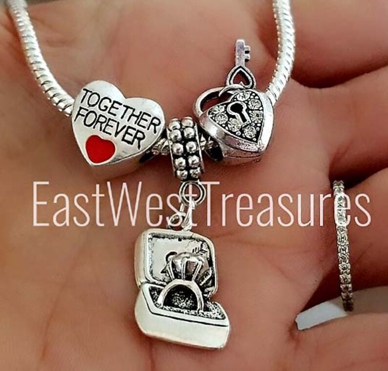 Marriage Engagement Proposal wedding bridal ring anniversary Best Wife charm bracelet-Anniversary wedding jewelry gift for wife fiance