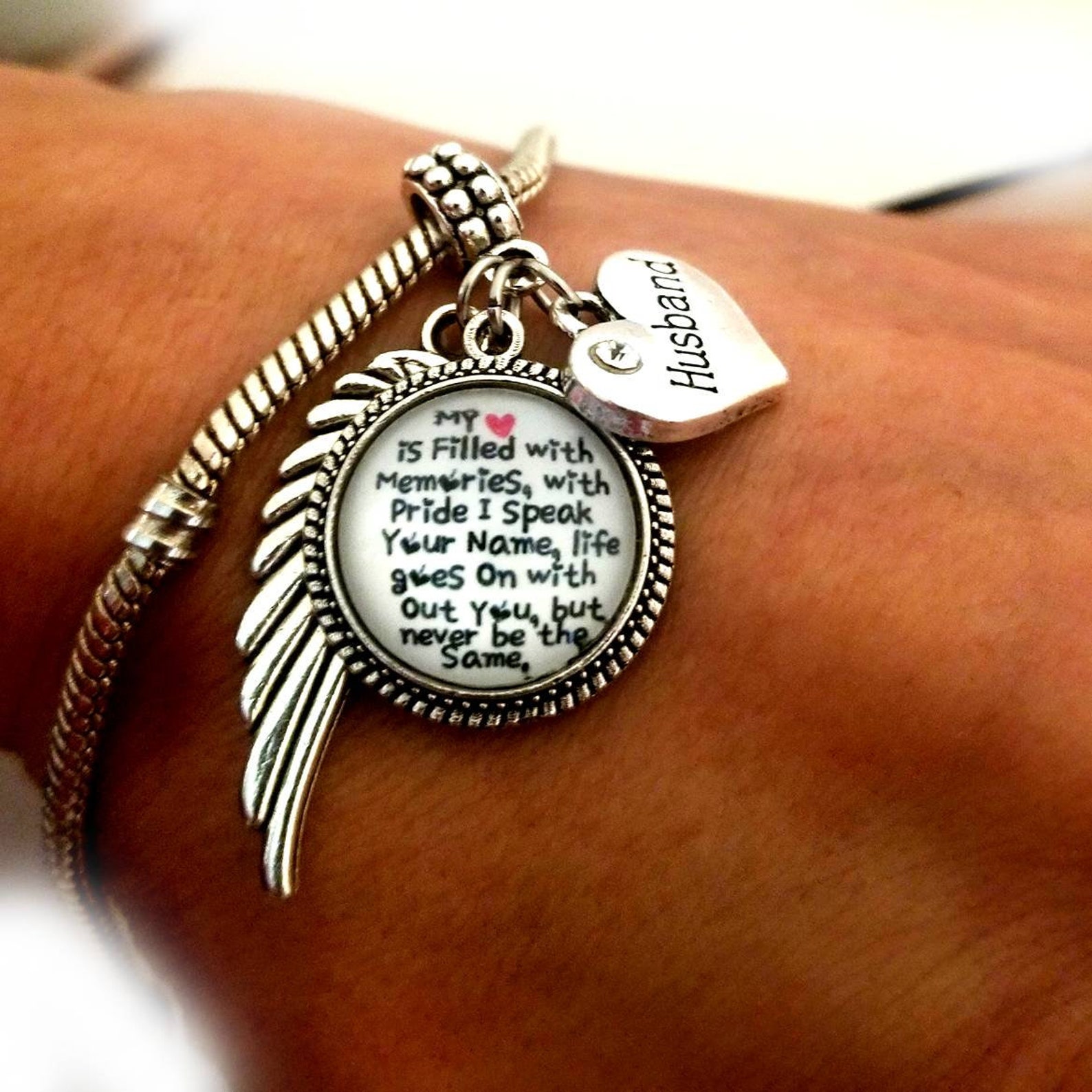 Grieving Wife Widower Gift Husband Memorial Jewelry In Etsy