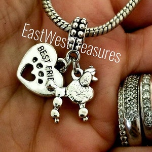 Poodle Dog Jewelry Charm Bracelet Necklace Keychain