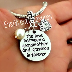 Grandmother Grandson Pandora Charm Etsy