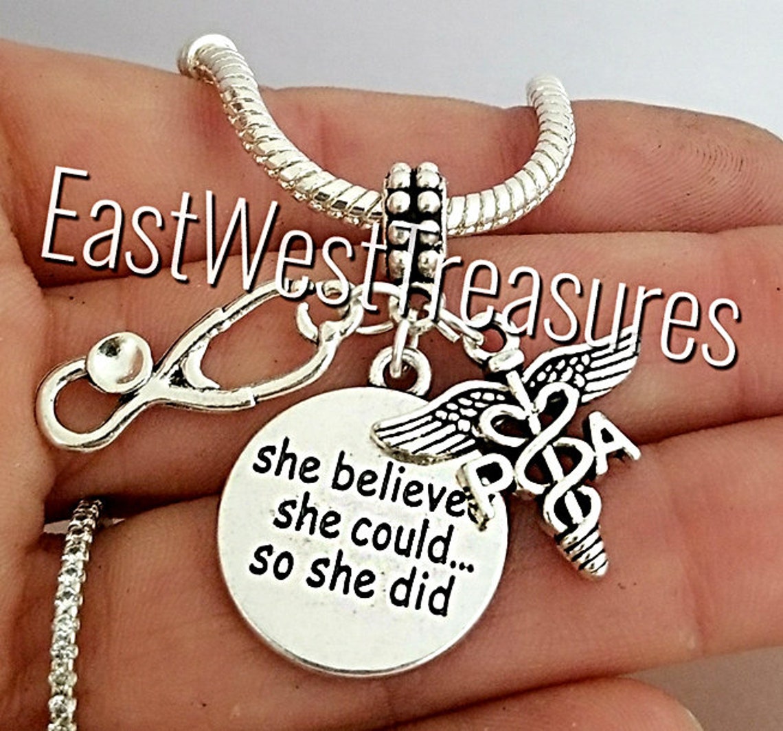 Physician Assistant Gifts Charm Bracelet Necklace Keychain Etsy