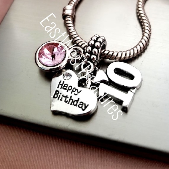 Amazon.com: QeenseKc Happy Birthday Number 16th Charm Celebration Cake  Dangle Bead for Pandora Charm Bracelet Pink Enamel Pa_Dangle-16_B16:  Clothing, Shoes & Jewelry