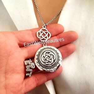 Celtic Love Knot Dara Locket Necklace Personalized with Picture Jewelry gift