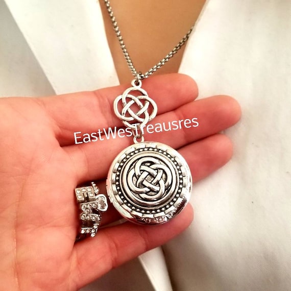 Celtic Love Knot Locket Necklace Custom Celtic Locket Irish