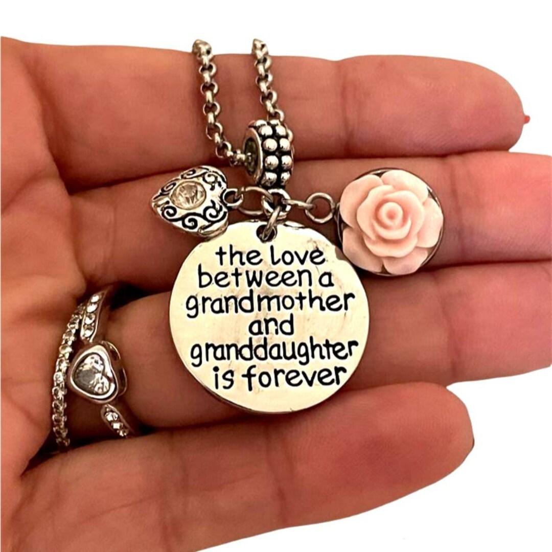 Mother s Day Gift for Grandma and Granddaughter Charm Necklace for