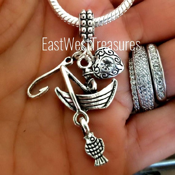 Buy Fish Hook Fisherman Fishing Charm Bracelet Necklace Keychain